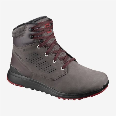 Salomon UTILITY WINTER CS WP Mens Hiking Boots Chocolate UK XGFE